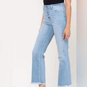 Cello High Waisted Five Button Flare Jeans Size 13 EUC